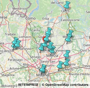 Mappa Via Torquato Tasso, 20831 Seregno MB, Italia (14.98765)