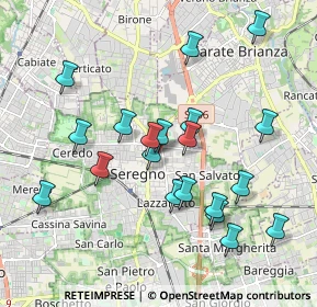 Mappa Via Giovanin Boccaccio, 20831 Seregno MB, Italia (1.8825)