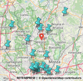 Mappa Via Torquato Tasso, 20831 Seregno MB, Italia (9.9865)