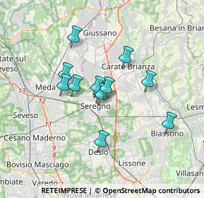 Mappa Via Giovanin Boccaccio, 20831 Seregno MB, Italia (2.55667)