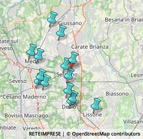 Mappa Via Torquato Tasso, 20831 Seregno MB, Italia (3.47429)