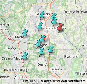 Mappa Via Torquato Tasso, 20831 Seregno MB, Italia (2.95417)