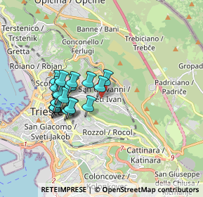 Mappa Strada per Longera, 34128 Trieste TS, Italia (1.4805)