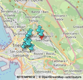 Mappa Strada per Longera, 34128 Trieste TS, Italia (1.38)