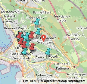 Mappa Strada per Longera, 34128 Trieste TS, Italia (1.838)