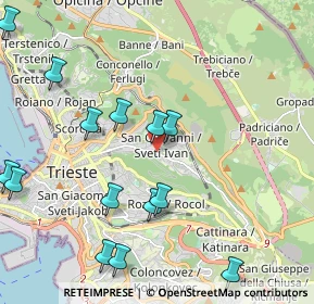 Mappa Strada per Longera, 34128 Trieste TS, Italia (2.47357)