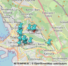 Mappa Strada per Longera, 34128 Trieste TS, Italia (1.515)