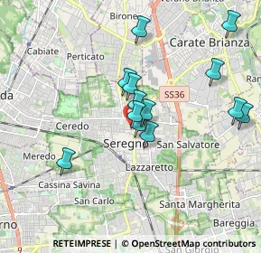 Mappa Via Ludovico Ariosto, 20831 Seregno MB, Italia (1.62462)