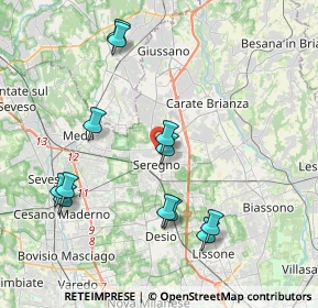 Mappa Via Ludovico Ariosto, 20831 Seregno MB, Italia (4.08083)