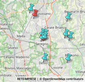 Mappa Via Ludovico Ariosto, 20831 Seregno MB, Italia (3.26091)