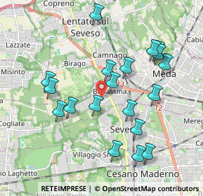 Mappa Via Cesare Battisti, 20823 Lentate sul Seveso MB, Italia (1.92842)