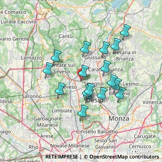 Mappa Via Maroncelli &, 20821 Meda MB, Italia (6.38118)