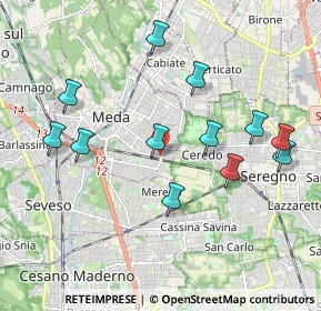 Mappa Via Maroncelli &, 20821 Meda MB, Italia (1.9725)