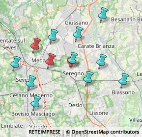 Mappa Via Pietro Maroncelli, 20831 Seregno MB, Italia (4.0425)