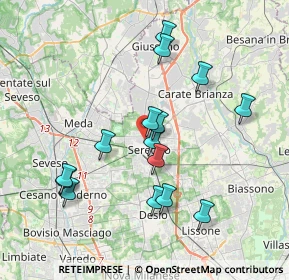 Mappa Via Pietro Maroncelli, 20831 Seregno MB, Italia (3.612)