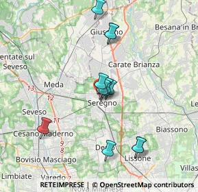 Mappa Via Pietro Maroncelli, 20831 Seregno MB, Italia (3.16167)