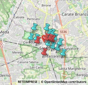 Mappa Via Pietro Maroncelli, 20831 Seregno MB, Italia (0.93471)