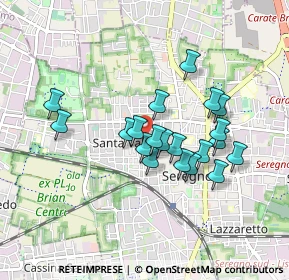 Mappa Via Enrico Toti, 20831 Seregno MB, Italia (0.726)