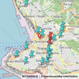 Mappa Via del Lavatoio, 34133 Trieste TS, Italia (1.03158)
