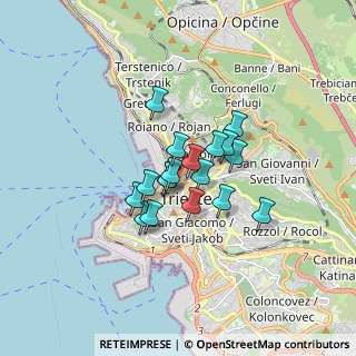 Mappa Via del Lavatoio, 34133 Trieste TS, Italia (1.08222)