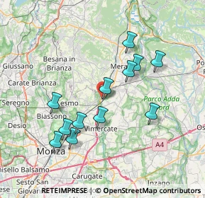 Mappa Carnate, 20866 Carnate MB, Italia (6.93333)