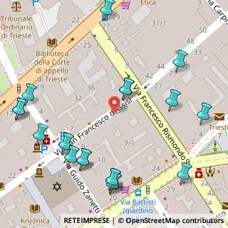 Mappa Via S. Francesco D'Assisi, 34133 Trieste TS, Italia (0.0845)