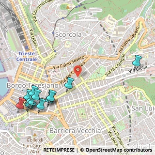 Mappa Via S. Francesco D'Assisi, 34133 Trieste TS, Italia (0.70786)