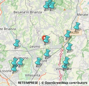 Mappa Via Gabriele Colombo, 20857 Camparada MB, Italia (5.06667)