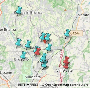 Mappa Via Gabriele Colombo, 20857 Camparada MB, Italia (3.64625)