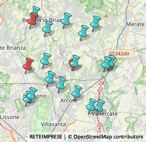 Mappa Via Gabriele Colombo, 20857 Camparada MB, Italia (4.26778)