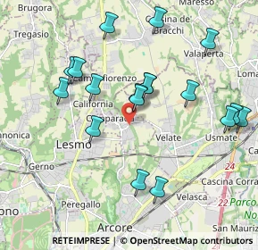 Mappa Via Gabriele Colombo, 20857 Camparada MB, Italia (1.97556)