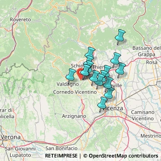 Mappa 36030 Monte di Malo VI, Italia (9.31563)