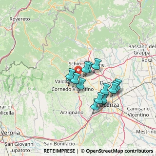 Mappa 36030 Monte di Malo VI, Italia (11.11667)