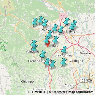 Mappa 36030 Monte di Malo VI, Italia (6.62056)