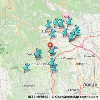 Mappa 36030 Monte di Malo VI, Italia (6.91176)