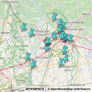 Mappa Via A. Volta, 24044 Dalmine BG, Italia (6.718)
