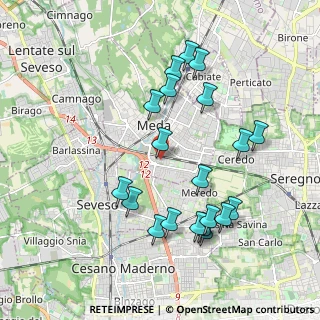 Mappa Via Tolmezzo, 20821 Meda MB, Italia (1.9895)