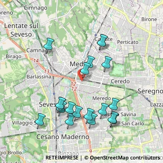 Mappa Via Tolmezzo, 20821 Meda MB, Italia (2.09474)