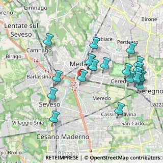 Mappa Via Tolmezzo, 20821 Meda MB, Italia (2.063)