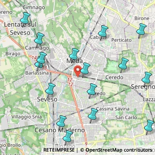 Mappa Via Tolmezzo, 20821 Meda MB, Italia (2.675)
