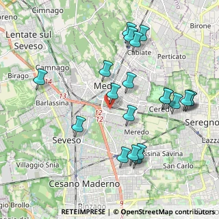 Mappa Via Tolmezzo, 20821 Meda MB, Italia (2.148)