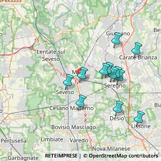 Mappa Via Tolmezzo, 20821 Meda MB, Italia (3.76417)