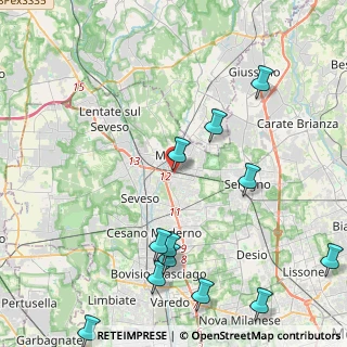 Mappa Via Tolmezzo, 20821 Meda MB, Italia (5.49)