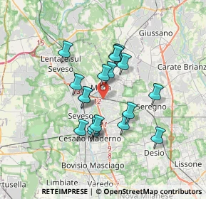 Mappa Via Tolmezzo, 20821 Meda MB, Italia (2.76278)