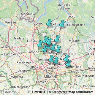 Mappa Angolo Via Caduti Medesi, 20821 Meda MB, Italia (8.89867)