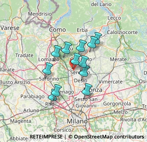 Mappa Angolo Via Caduti Medesi, 20821 Meda MB, Italia (9.3825)