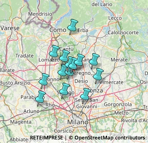 Mappa Angolo Via Caduti Medesi, 20821 Meda MB, Italia (9.26071)