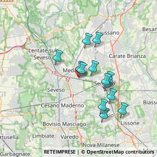 Mappa Angolo Via Caduti Medesi, 20821 Meda MB, Italia (3.21462)