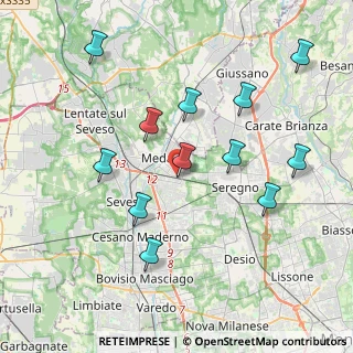 Mappa Angolo Via Caduti Medesi, 20821 Meda MB, Italia (4.00917)