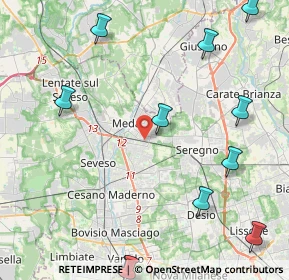 Mappa Angolo Via Caduti Medesi, 20821 Meda MB, Italia (5.78727)